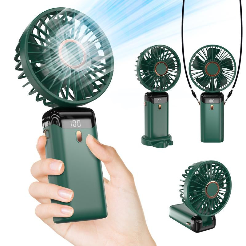 Portable Handheld Fan - Mini, Foldable, USB Rechargeable, Ldeal for Travel & Outdoor Activities